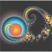 Dragon Spiral Fraktal Spiral Aufkleber (Vorderseite)