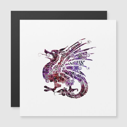 Dragon Spirit Animal Emblem Save the Date Magneteinladung (Vorne/Hinten)