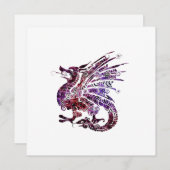 Dragon Spirit Animal Totem Emblem Einladung (Vorne/Hinten)