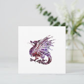 Dragon Spirit Animal Totem Emblem Einladung (Stehend Vorderseite)