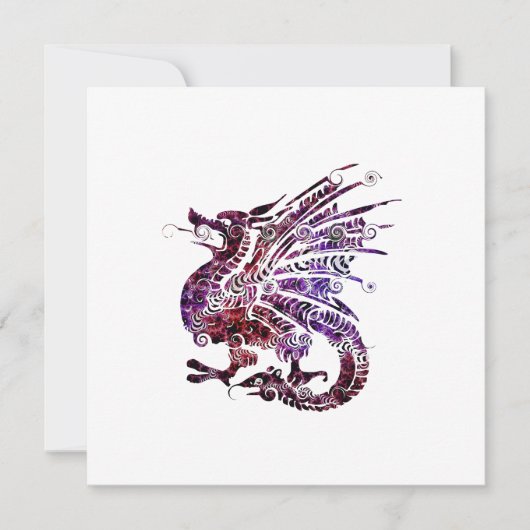 Dragon Spirit Animal Totem Emblem Einladung (Vorderseite)