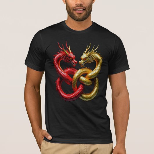 Dragon Spirit Knotted Dragons T-Shirt (Vorderseite)