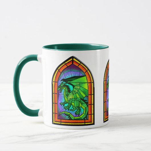 Dragon Stated Glass Window Tasse (Links)