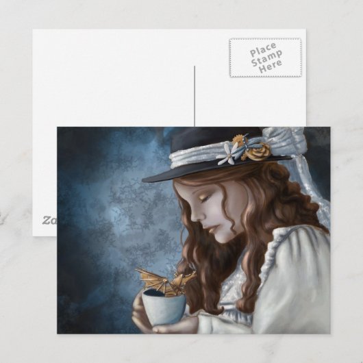 Dragon Steamed Tea Postkarte (Vorne/Hinten)