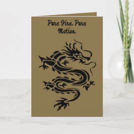 Dragon Stencil Style Cut Out Illustration Karte