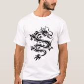 Dragon Stencil Style Cut Out Illustration T-Shirt (Vorderseite)
