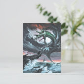 Dragon Storm Postcard Postkarte (Stehend Vorderseite)