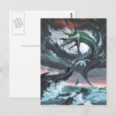 Dragon Storm Postcard Postkarte (Vorne/Hinten)