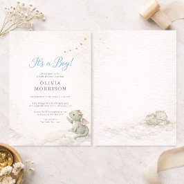 Dragon Storybook It's a Boy Baby Shower Einladung