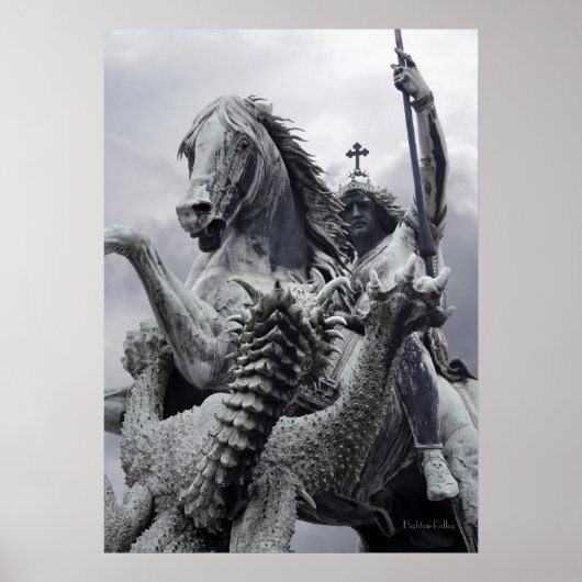 Dragon stürzt beim St. George Poster-Druck ab Poster (Vorne)