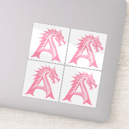 Dragon Styled Letter A, Dragon Alphabet, Monogram Aufkleber