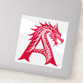 Dragon Styled Letter A, Dragon Alphabet, Monogram Aufkleber