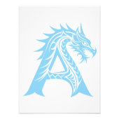 Dragon Styled Letter A, Dragon Alphabet, Monogram Fotodruck (Vorne)