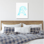 Dragon Styled Letter A, Dragon Alphabet, Monogram Leinwanddruck (Insitu (Schlafzimmer))