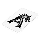 Dragon Styled Letter A, Dragon Alphabet, Monogram Magnet (Linke Seite)
