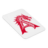 Dragon Styled Letter A, Dragon Alphabet, Monogram Magnet (Rechte Seite)