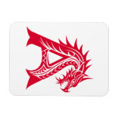 Dragon Styled Letter A, Dragon Alphabet, Monogram Magnet (Horizontal)