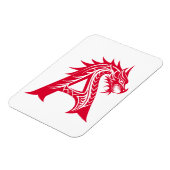 Dragon Styled Letter A, Dragon Alphabet, Monogram Magnet (Linke Seite)