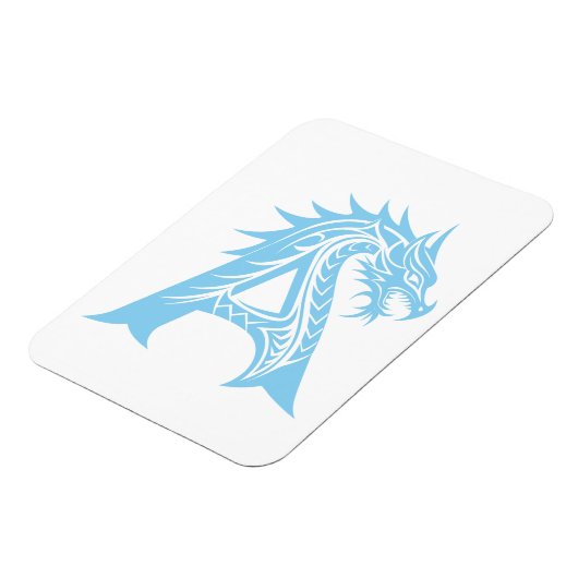 Dragon Styled Letter A, Dragon Alphabet, Monogram Magnet (Linke Seite)