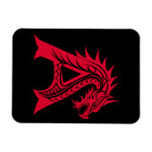 Dragon Styled Letter A, Dragon Alphabet, Monogram Magnet (Horizontal)