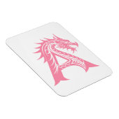 Dragon Styled Letter A, Dragon Alphabet, Monogram Magnet (Rechte Seite)