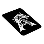 Dragon Styled Letter A, Dragon Alphabet, Monogram Magnet (Rechte Seite)