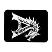 Dragon Styled Letter A, Dragon Alphabet, Monogram Magnet (Horizontal)
