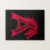 Dragon Styled Letter A, Dragon Alphabet, Monogram Puzzle (Horizontal)