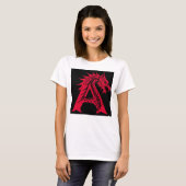 Dragon Styled Letter A, Dragon Alphabet, Monogram T-Shirt (Vorne ganz)