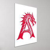 Dragon Styled Letter A, Dragon Alphabet, Monogramm Foliendrucke (Ablage )