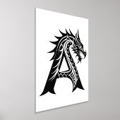 Dragon Styled Letter A, Dragon Alphabet, Monogramm Foliendrucke (Ablage )