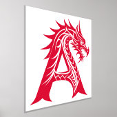 Dragon Styled Letter A, Dragon Alphabet, Monogramm Foliendrucke (Ablage )