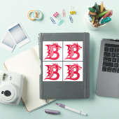 Dragon Styled Letter B, Dragon Alphabet, Monogram Aufkleber (iPad Hülle)
