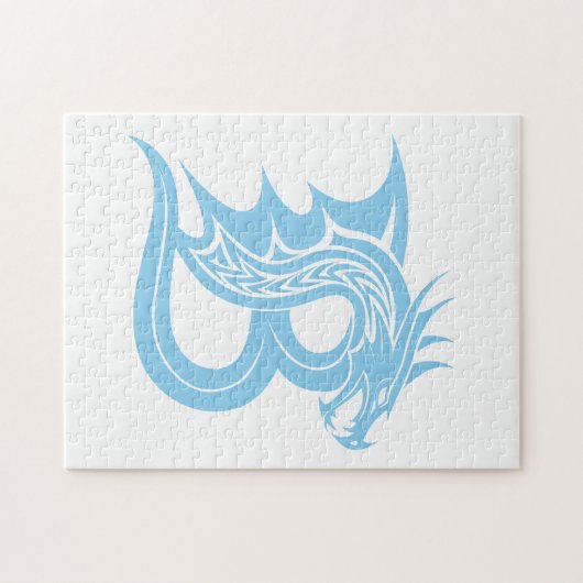 Dragon Styled Letter B, Dragon Alphabet, Monogram Puzzle (Horizontal)