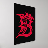 Dragon Styled Letter B, Dragon Alphabet, Monogramm Foliendrucke (Ablage )