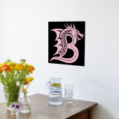 Dragon Styled Letter B, Dragon Alphabet, Monogramm Foliendrucke (Ablage(Küche))