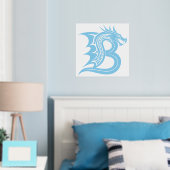 Dragon Styled Letter B, Dragon Alphabet, Monogramm Foliendrucke (In Situ (Schlafzimmer))