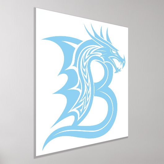 Dragon Styled Letter B, Dragon Alphabet, Monogramm Foliendrucke (Ablage )