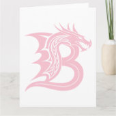 Dragon Styled Letter B, Dragon Alphabet, Monogramm Karte (Vorderseite)