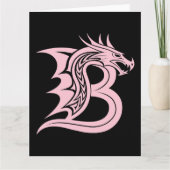 Dragon Styled Letter B, Dragon Alphabet, Monogramm Karte (Vorderseite)
