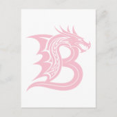 Dragon Styled Letter B, Dragon Alphabet, Monogramm Postkarte (Vorderseite)