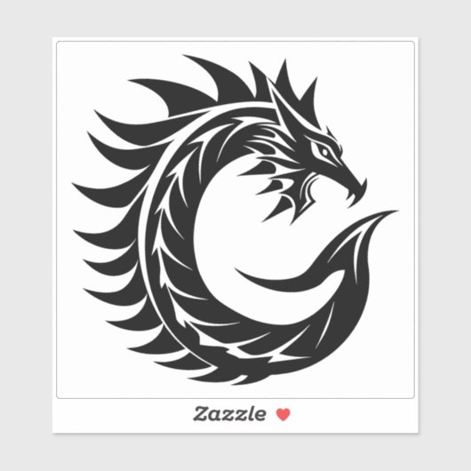 Dragon Styled Letter C, Dragon Alphabet, Monogram Aufkleber (Blatt)