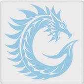 Dragon Styled Letter C, Dragon Alphabet, Monogram Aufkleber (Vorderseite)