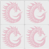 Dragon Styled Letter C, Dragon Alphabet, Monogram Aufkleber (Vorderseite)
