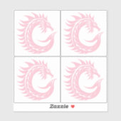 Dragon Styled Letter C, Dragon Alphabet, Monogram Aufkleber (Blatt)
