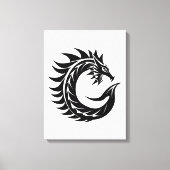 Dragon Styled Letter C, Dragon Alphabet, Monogram Leinwanddruck (Vorderseite)