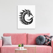 Dragon Styled Letter C, Dragon Alphabet, Monogram Leinwanddruck (Insitu (Wohnzimmer))