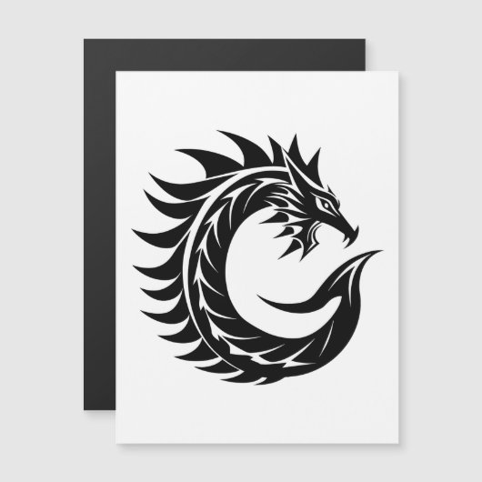 Dragon Styled Letter C, Dragon Alphabet, Monogram Magneteinladung (Vorne/Hinten)