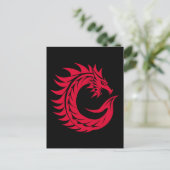 Dragon Styled Letter C, Dragon Alphabet, Monogram Postkarte (Stehend Vorderseite)