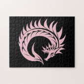Dragon Styled Letter C, Dragon Alphabet, Monogram Puzzle (Horizontal)